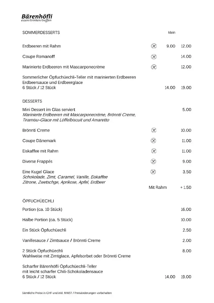 Restaurant Bärenhöfli ristorante a Bern