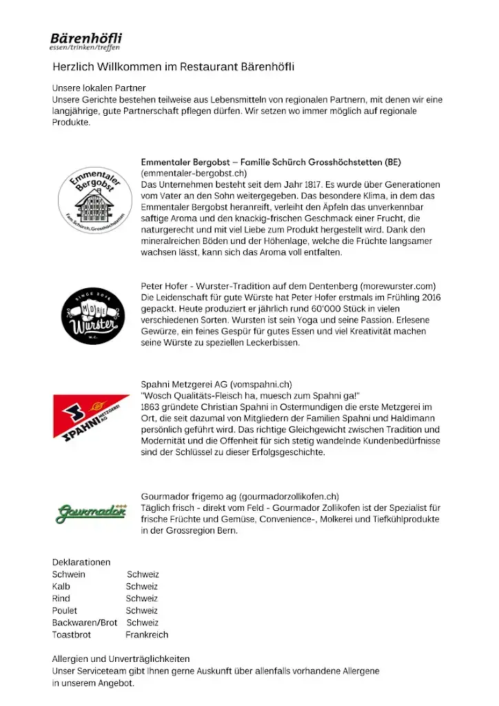 Menu_Restaurant Bärenhöfli_Bern_image_3