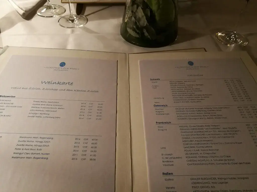Menu_Zunfthaus zur Waag_Zürich_immagine_4