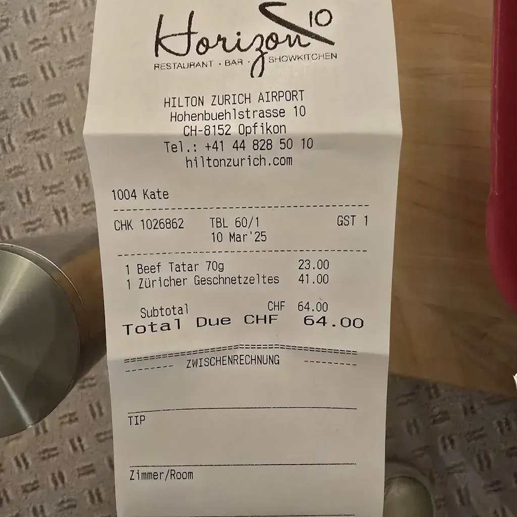 Juergen Cannes_Restaurant Horizon10 @Hilton Zurich Airport_Opfikon_reseña