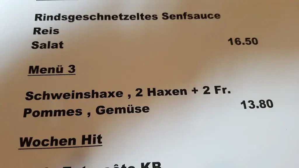 Pöstli restaurant in Stadel bei Niederglatt