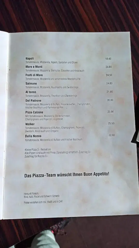 Menu_Ristorante Pizzeria PIAZZA_Bern_image_3