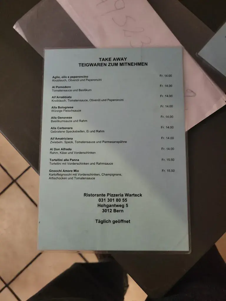 Menu_Restaurant Warteck R. Mohan_Bern_image_4