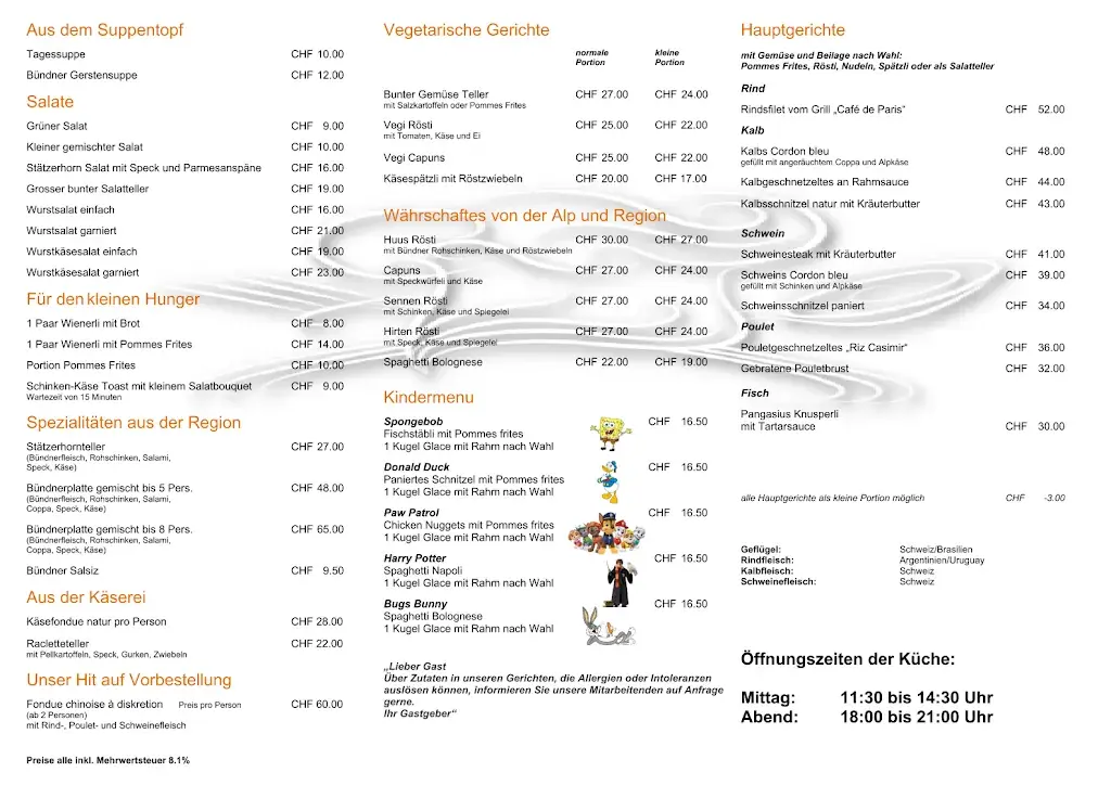 Menu_Restaurant Stätzerhorn_Parpan_imagen_1
