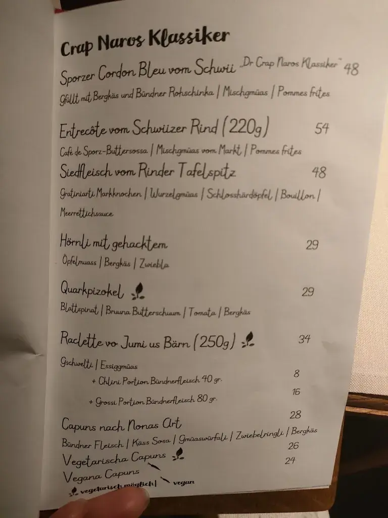 Menu_Gourmet Restaurant Guarda Val_Lenzerheide_image_1