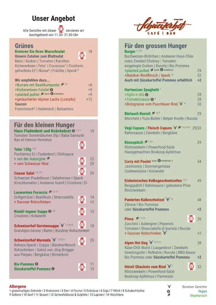 Menu_Café | Bar Schweizerhof_Lenzerheide_immagine_1