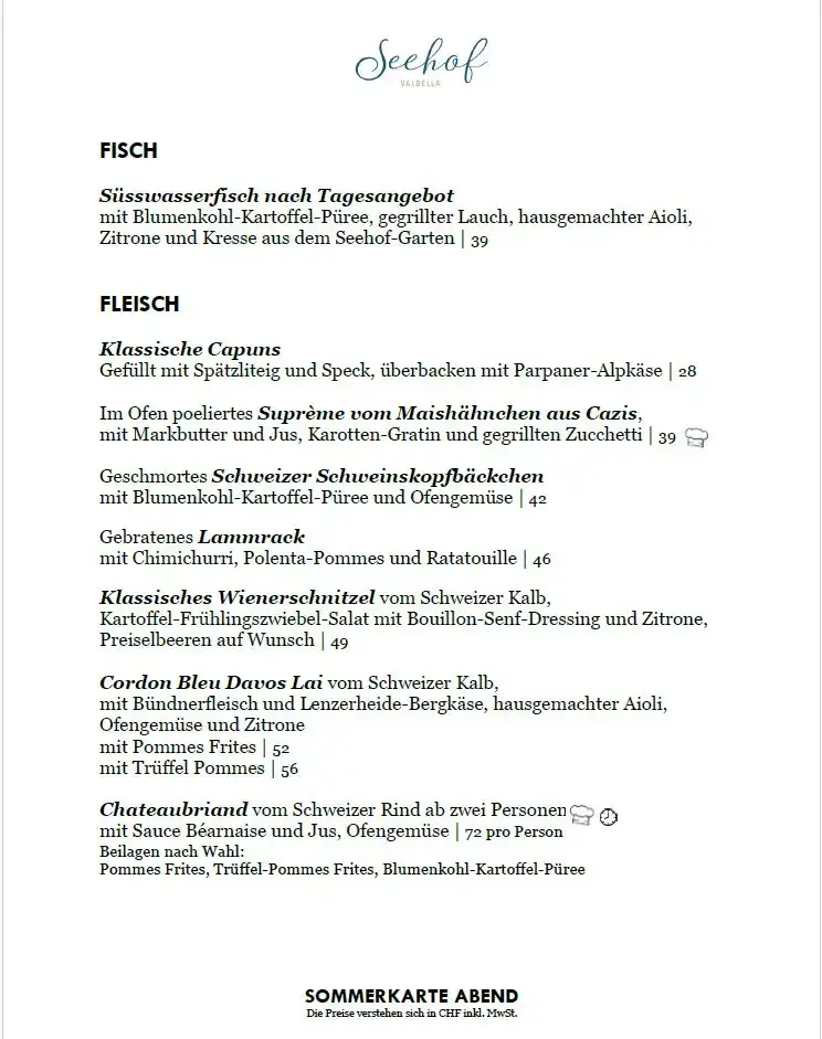 Menu_Restaurant Hotel Seehof_Valbella_image_1