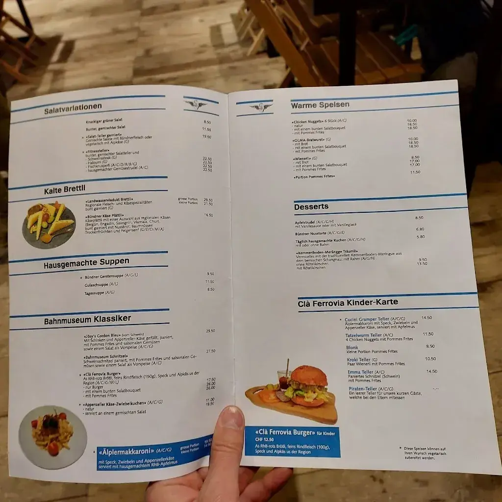 Menu_Restaurant Bahnmuseum Albula_Bergün/Bravuogn_image_2