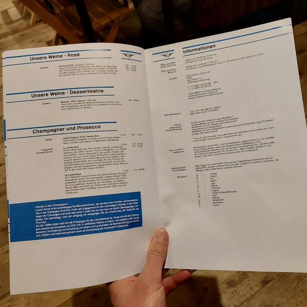 Menu_Restaurant Bahnmuseum Albula_Bergün/Bravuogn_image_4