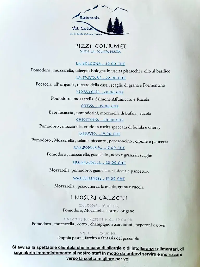 Ristorante Val Colla B&B Restaurant in Bogno