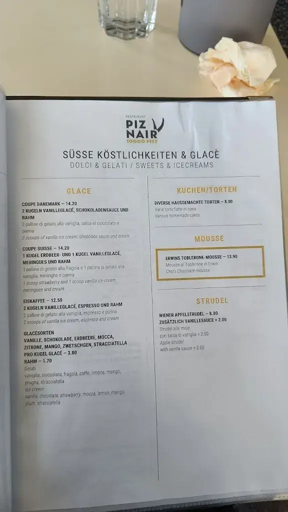 Menu_Restaurant Piz Nair 10'000 feet_St Moritz_image_2