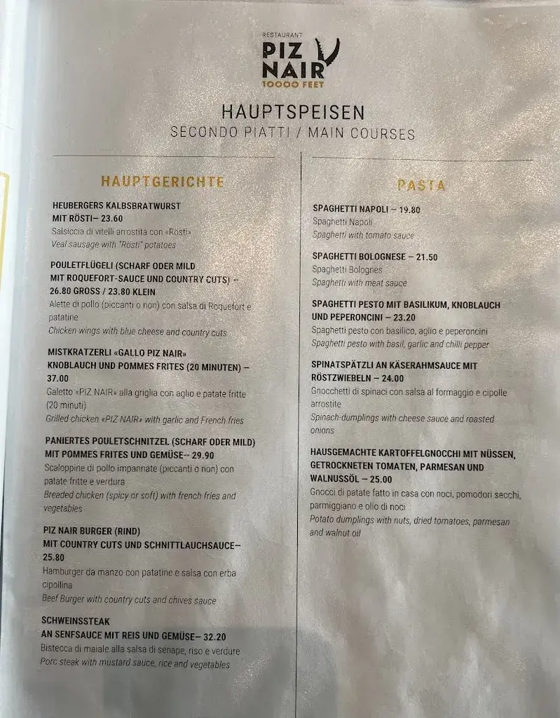 Menu_Restaurant Piz Nair 10'000 feet_St Moritz_image_3