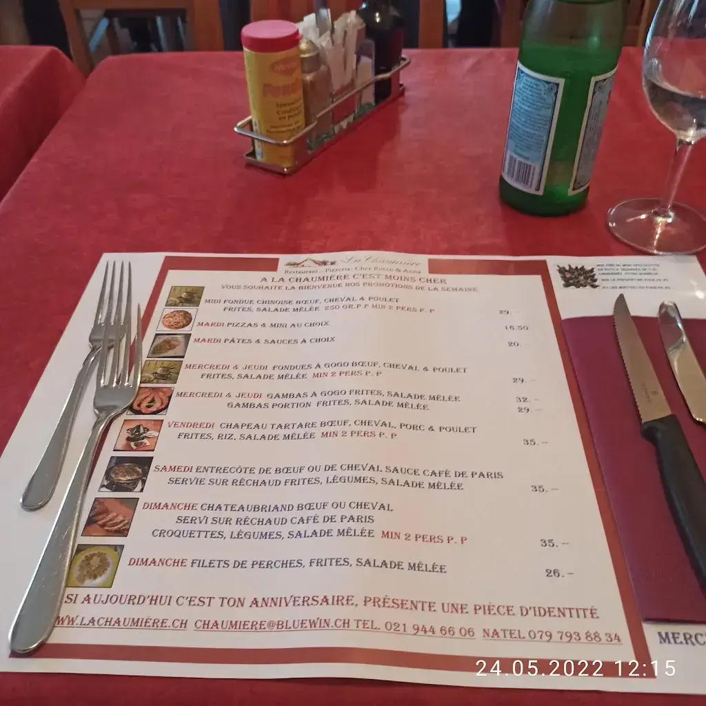 Menu_Restaurant La Chaumière_La Tour-de-Peilz_image_2