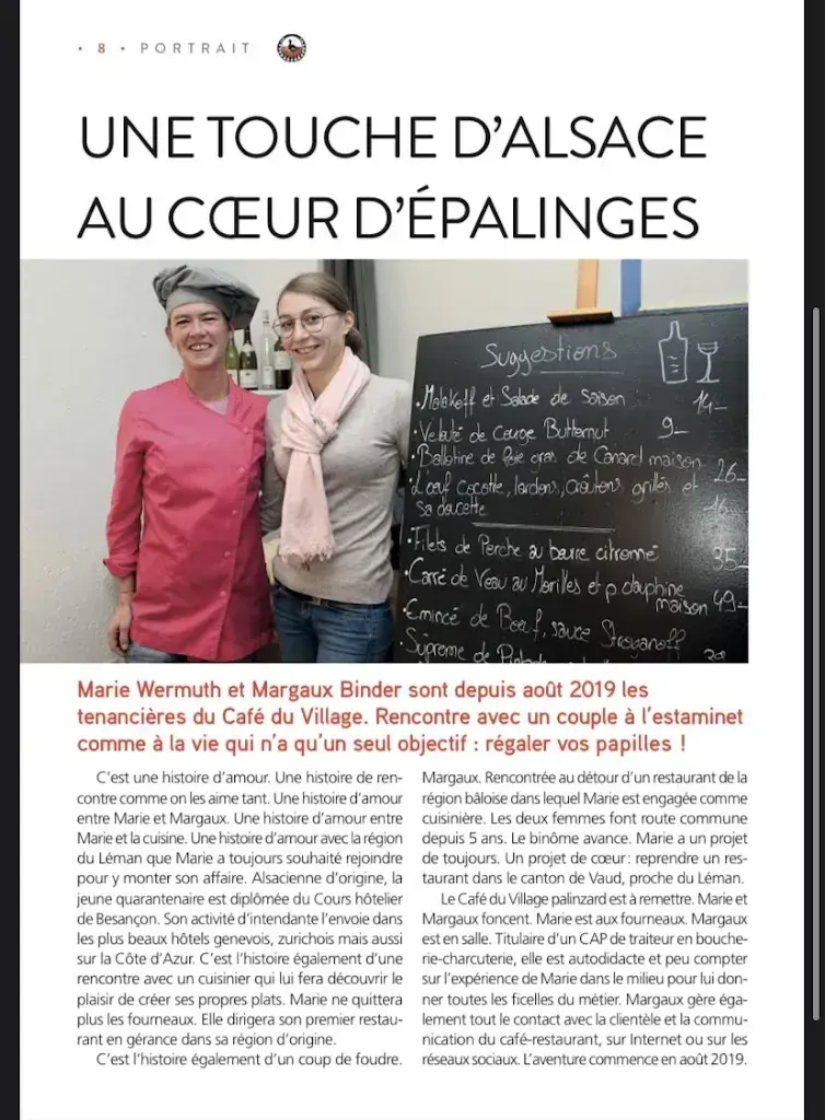 Menu_Café du Village_Epalinges_image_1