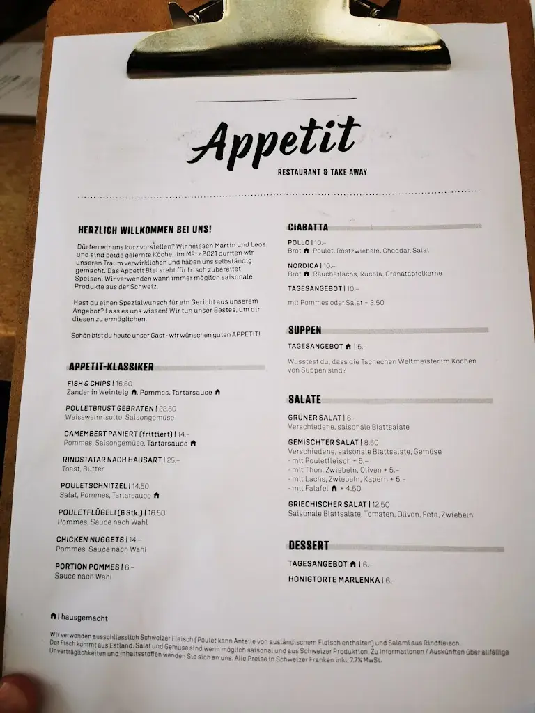 Appetit Biel GmbH restaurant à Biel