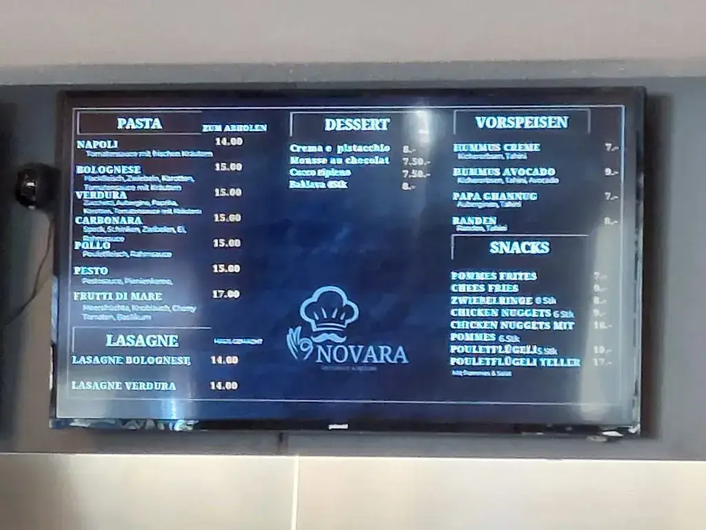 Menu_Novara Restaurant | Pizzeria & Kebab Sarnen_Sarnen_immagine_2