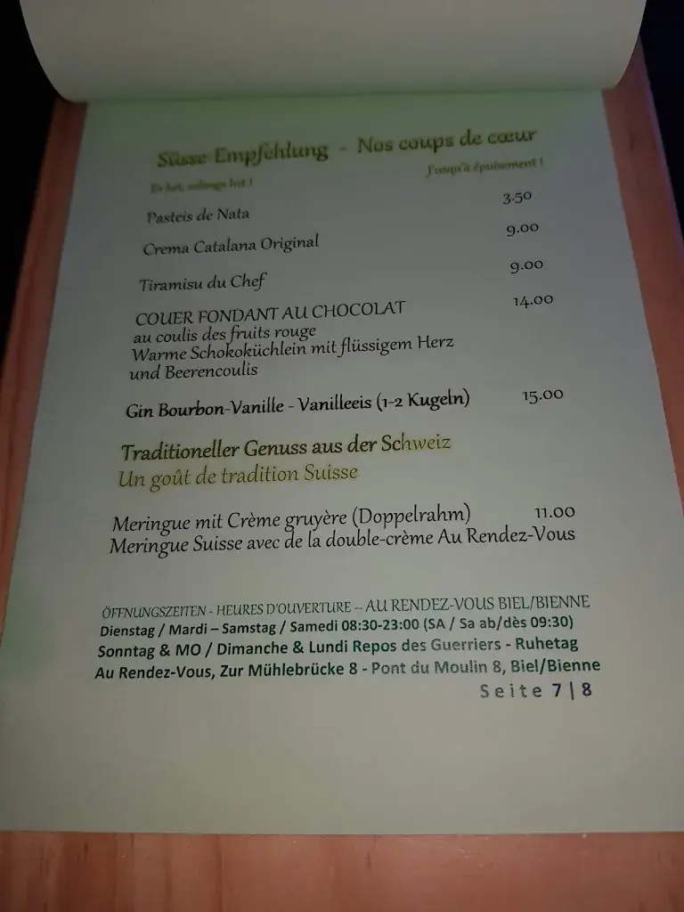 Menu_Restaurant Au Rendez-Vous Biel/Bienne Espagnol Español Spanisch Tapas Bar_Biel_image_4