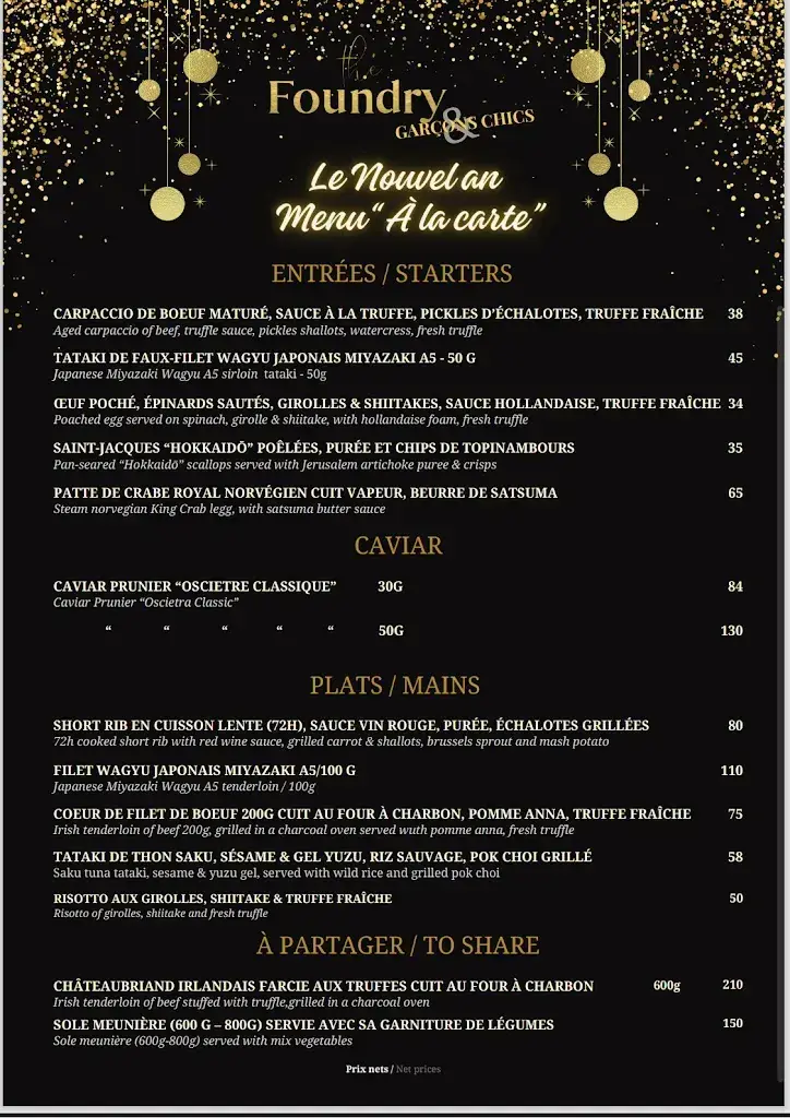 Menu_The Foundry Restaurant, Bar and Terrace._Genève_image_1