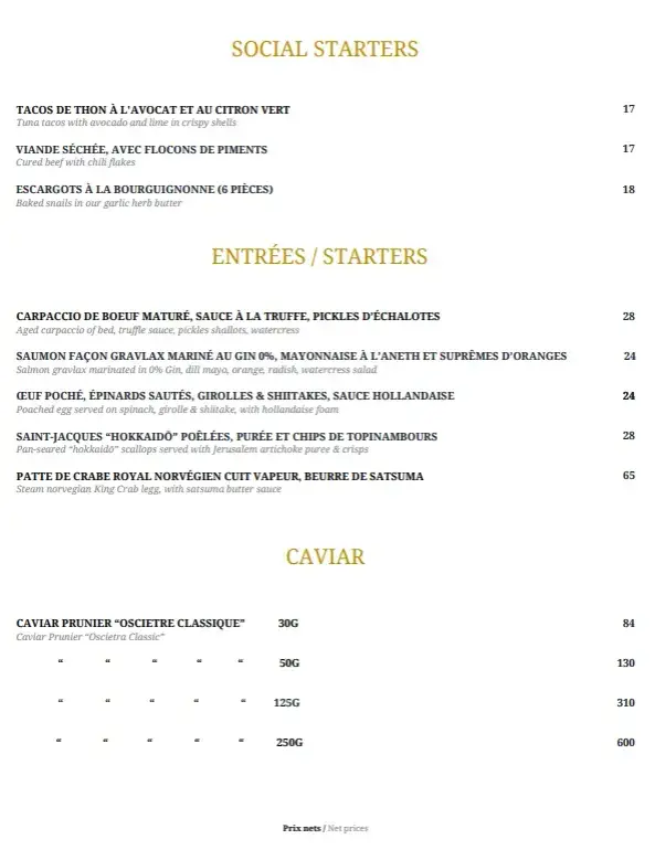 Menu_The Foundry Restaurant, Bar and Terrace._Genève_image_4