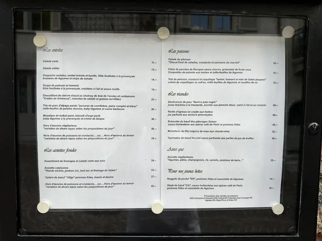 Menu_L'Enclos de Valère_Sion_immagine_1