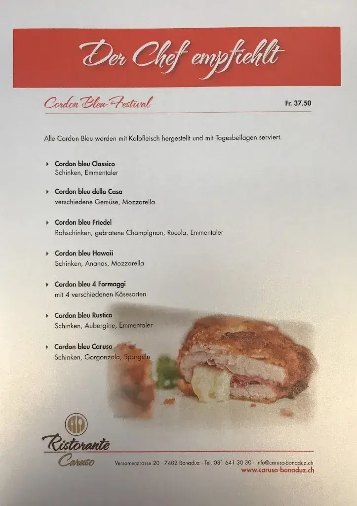 Menu_Pizzeria Caruso_Bonaduz_image_2