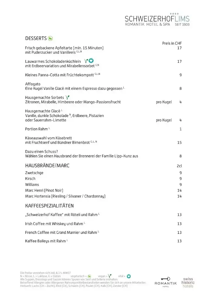 Menu_Schweizerhof Flims: Restaurant Belle Epoque_Flims_image_2