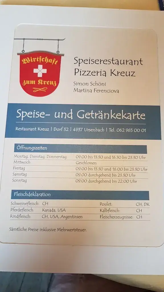 Menu_Restaurant Kreuz_Ursenbach_image_1