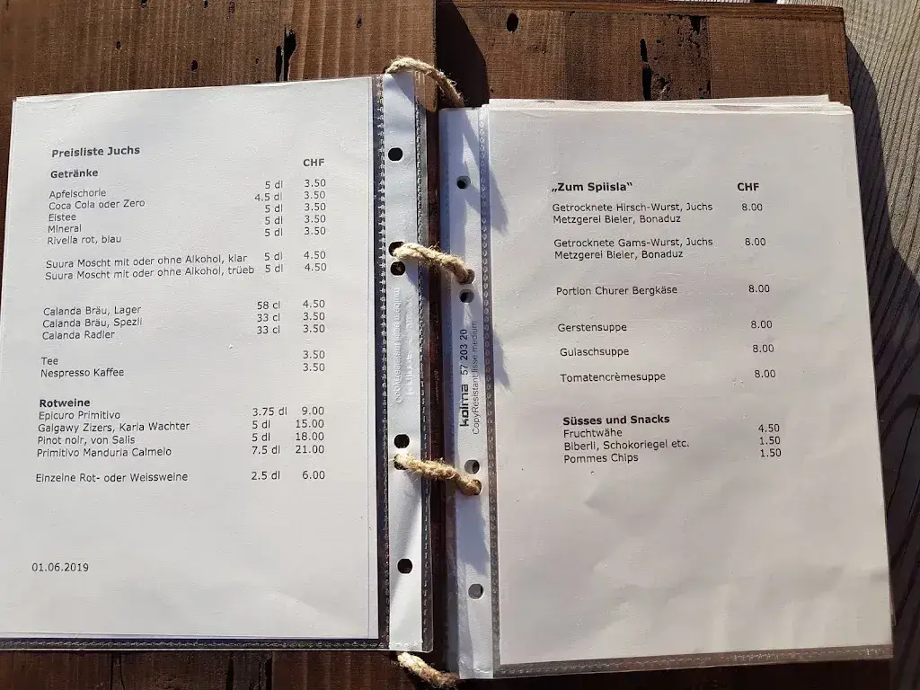 Menü_Restaurant Juchs_Domat/Ems_Bild_1