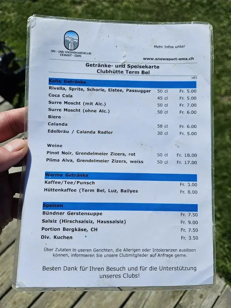 Emser Skihütte Termbel_Domat/Ems_menu_image_1