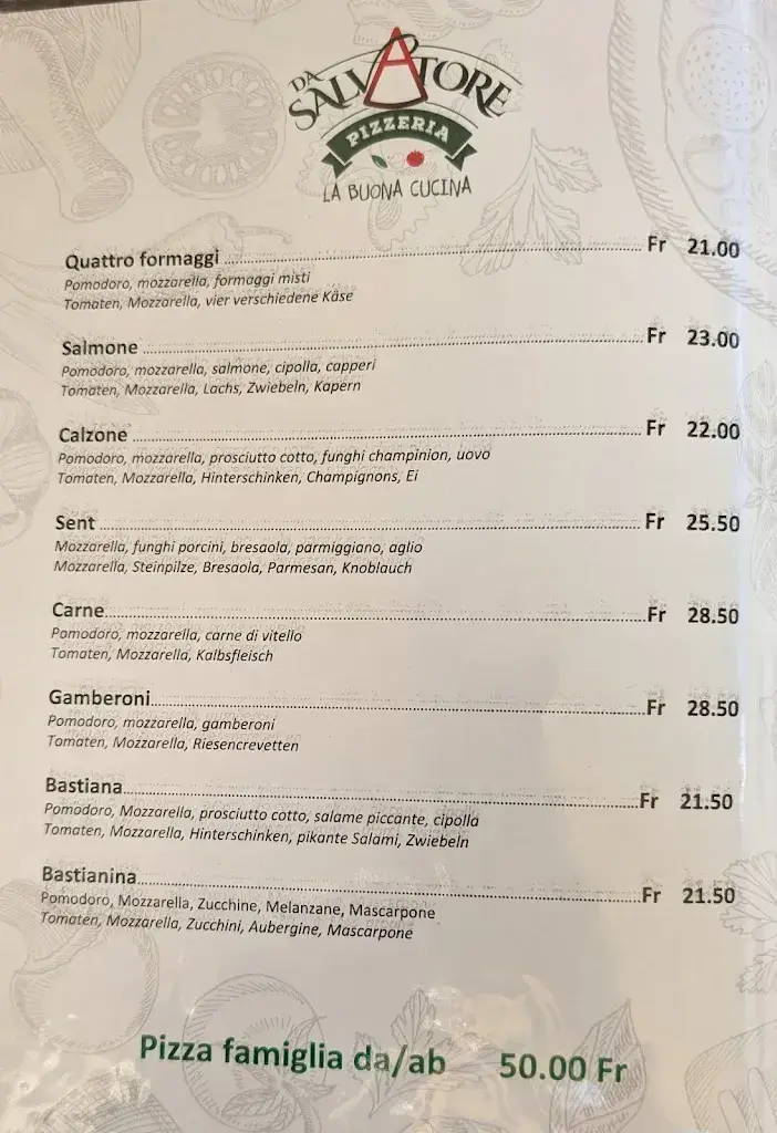 Pizzeria da Salvatore restaurante en Sent