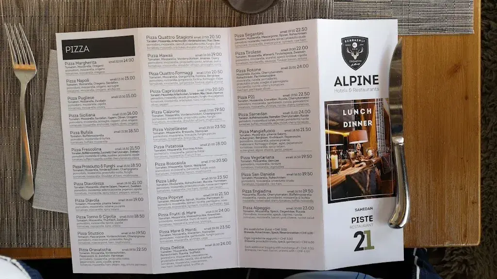 Menu_Restaurant Piste 21_Samedan_image_1