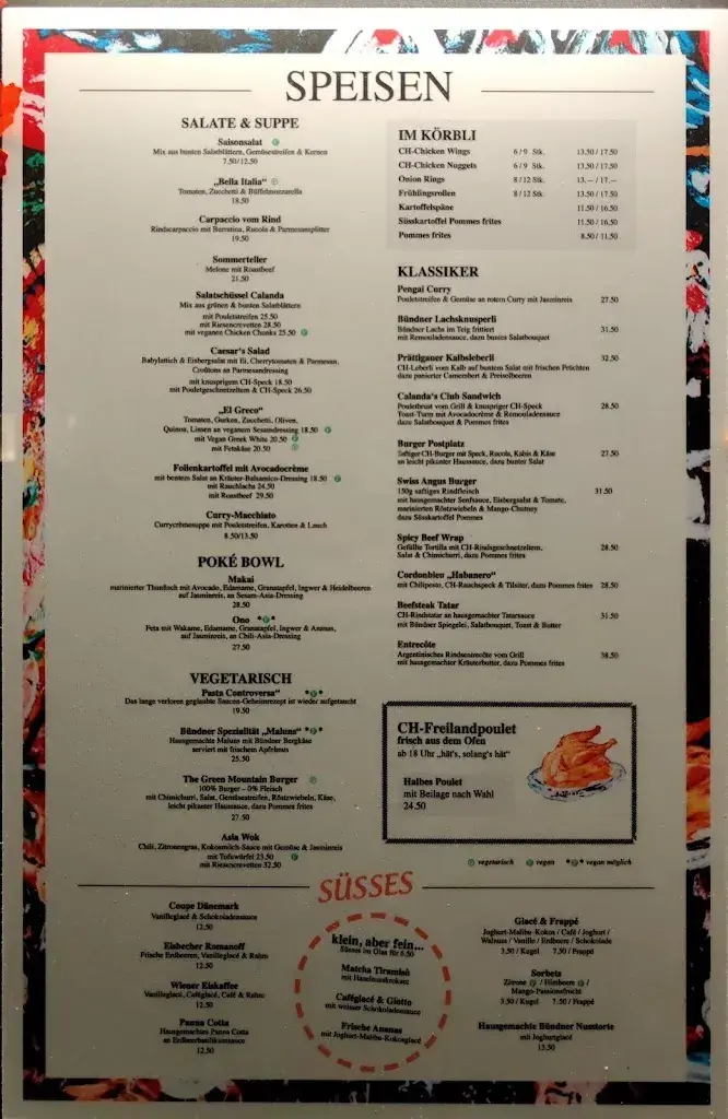 Menu_Restaurant Calanda_Chur_image_1