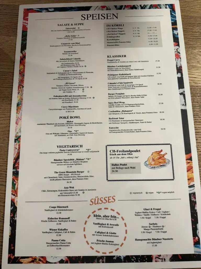 Menu_Restaurant Calanda_Chur_image_2