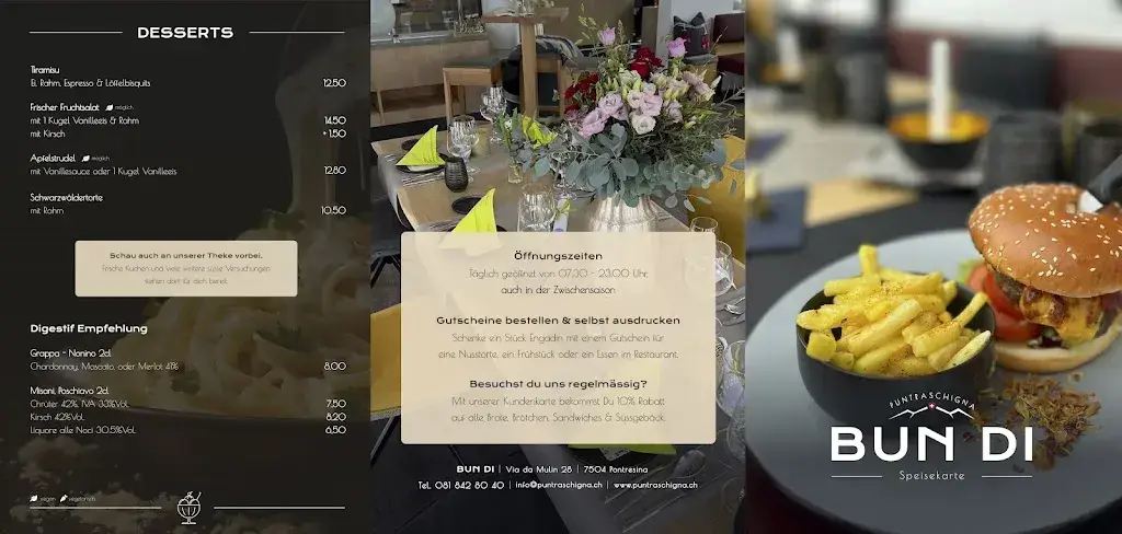 Menu_Bun di - Café und Restaurant_Pontresina_immagine_1