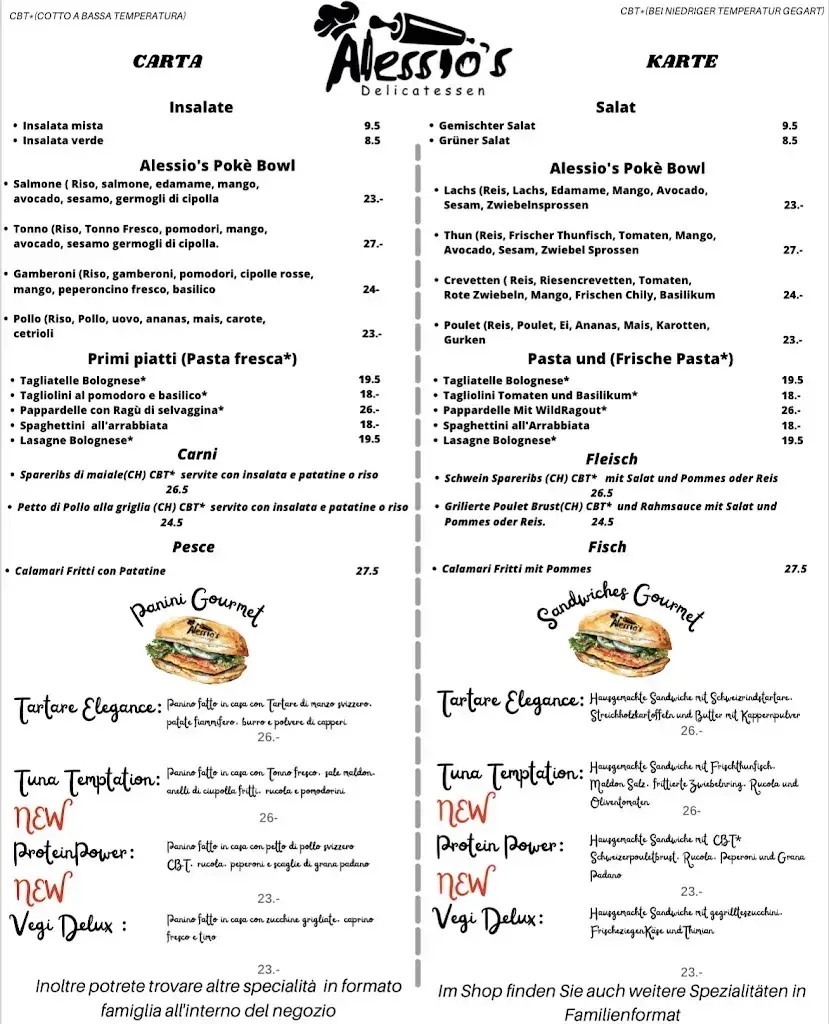 Menu_Alessio's delicatessen_St. Moritz_image_1