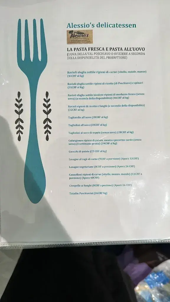 Menu_Alessio's delicatessen_St. Moritz_image_4