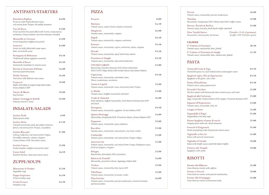 Menu_Pizzeria Ristorante Riccardo’s Sils_Sils-Segl Maria_image_2