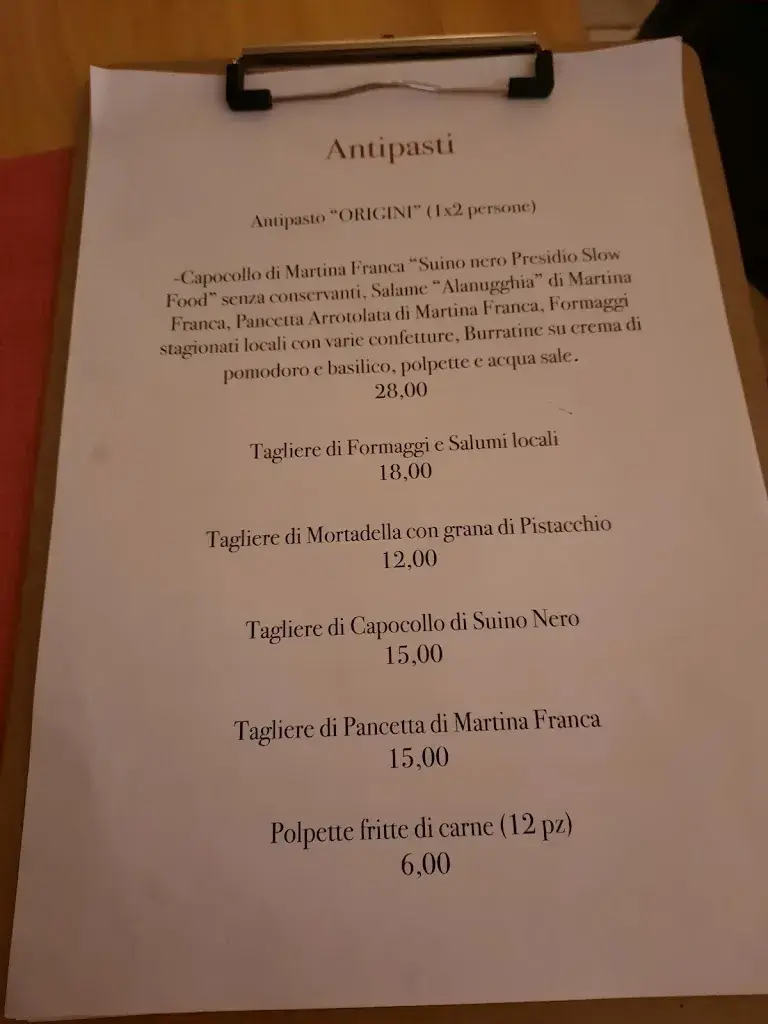 Menu_Origini - Osteria Martina Franca_Italy_image_4
