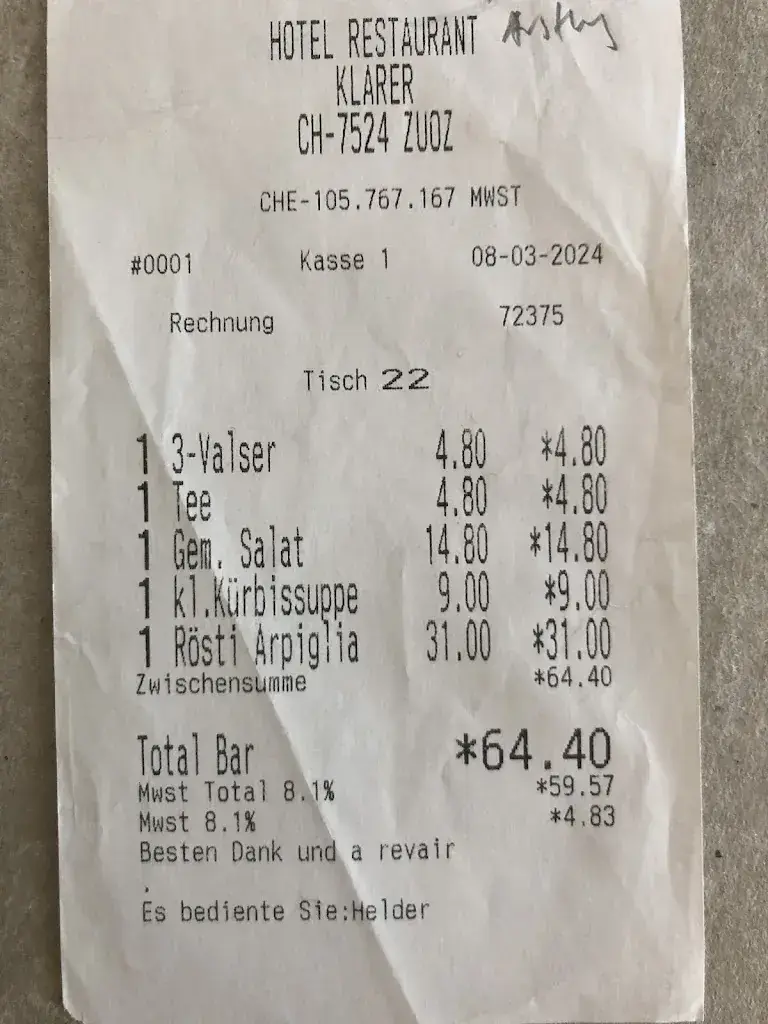 Marc Walser_Restaurant und Konditorei Klarer_Zuoz_review