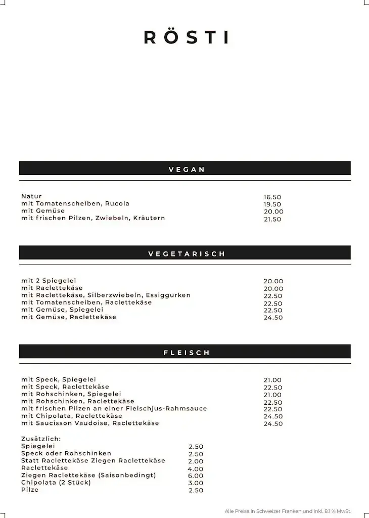 Restaurant RöstiQuin Indische & Schweizer Küche restaurant à Büren an der Aare