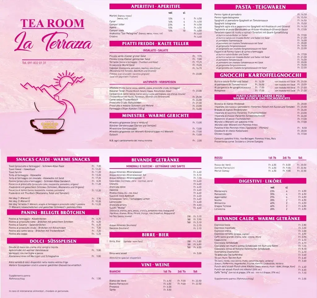 Menü_Ristorante La Terrazza_San Bernardino_Bild_1