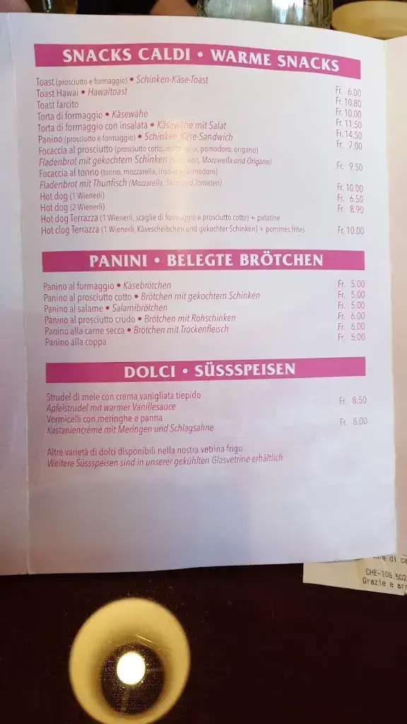 Menü_Ristorante La Terrazza_San Bernardino_Bild_2