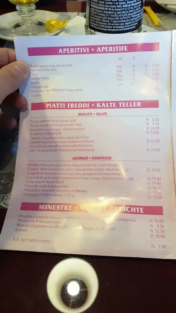 Menü_Ristorante La Terrazza_San Bernardino_Bild_4