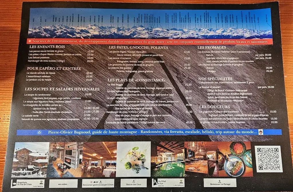 Cabane des Violettes CAS Restaurant in Crans-Montana