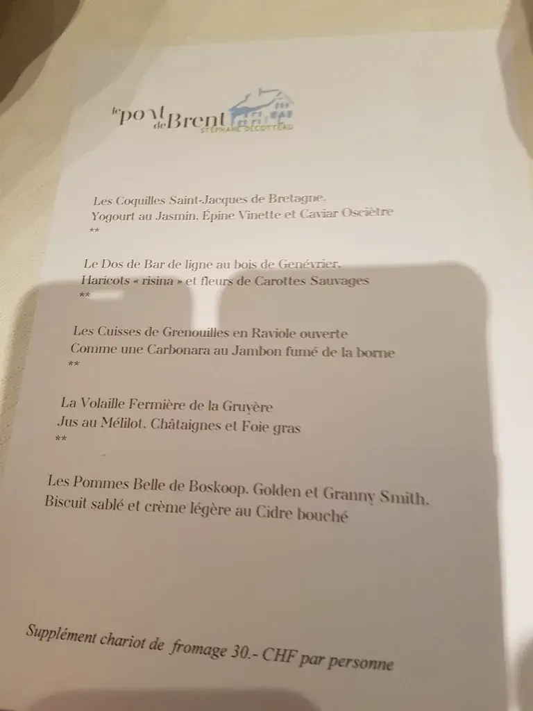 Restaurant Le Pont de Brent_Montreux_menu_image_1