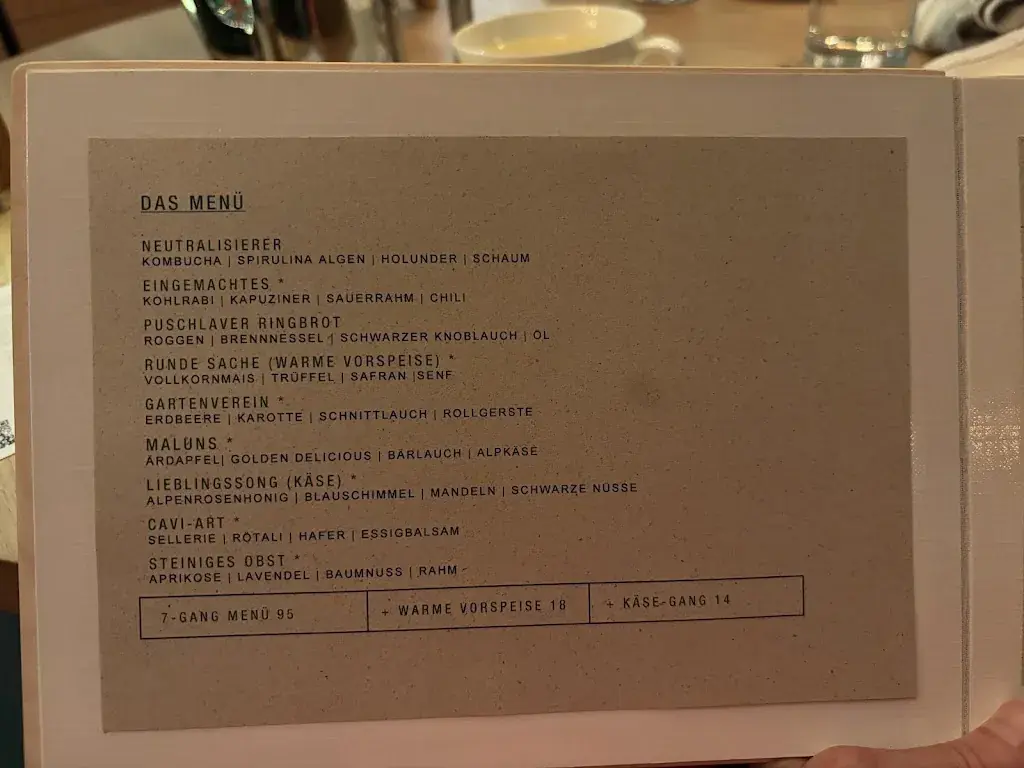 Menu_atelier VERT, AlpenGold Hotel Davos_Davos_image_1
