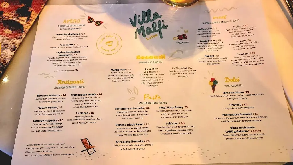 Villa Malfi restaurant in Lutry