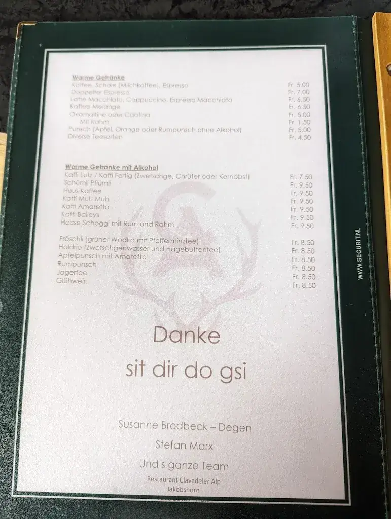 Menu_Bergrestaurant Clavadeler Alp_Davos_image_1