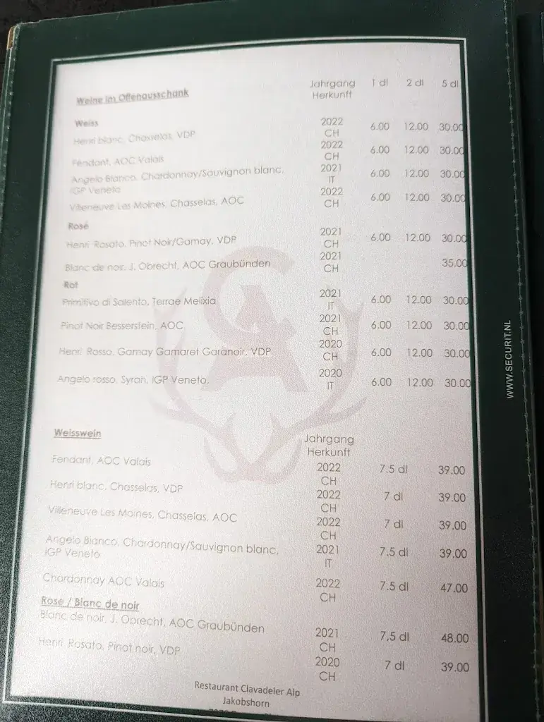 Menu_Bergrestaurant Clavadeler Alp_Davos_image_3