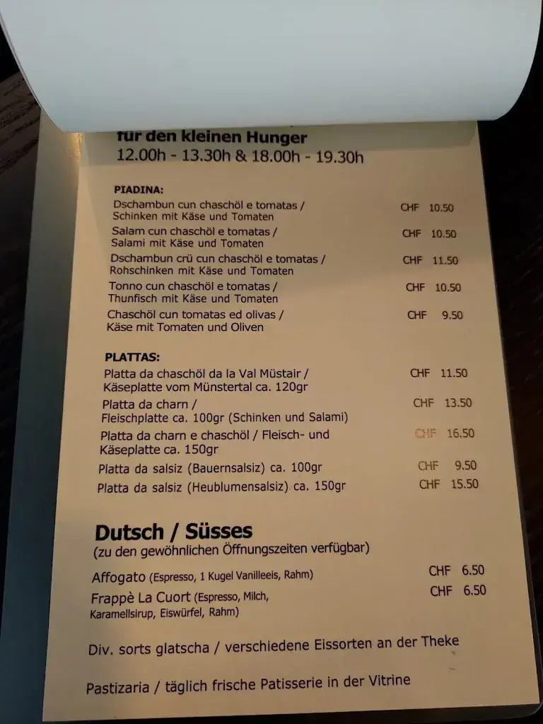 LA CUORT ristorante a Müstair